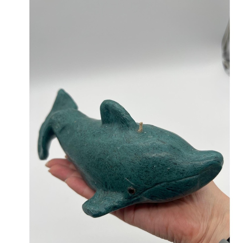Vintage 90s Dolphin Wax Candle Nautical Whimsy Retro Ocean Marine Decor - Picture 4 of 10